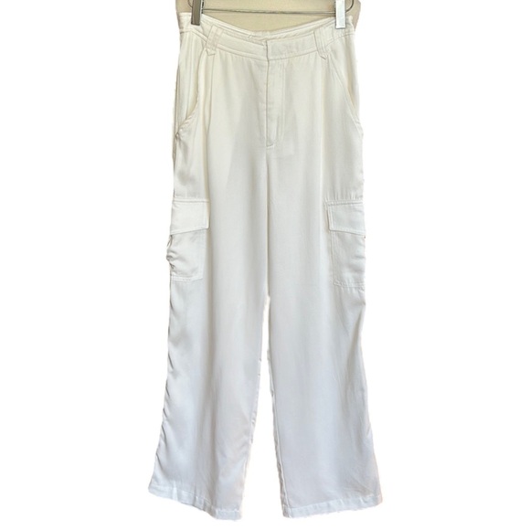 ISALIS Cargo Pants Pacey Casual Modern White Tencel, Size S - Picture 1 of 16
